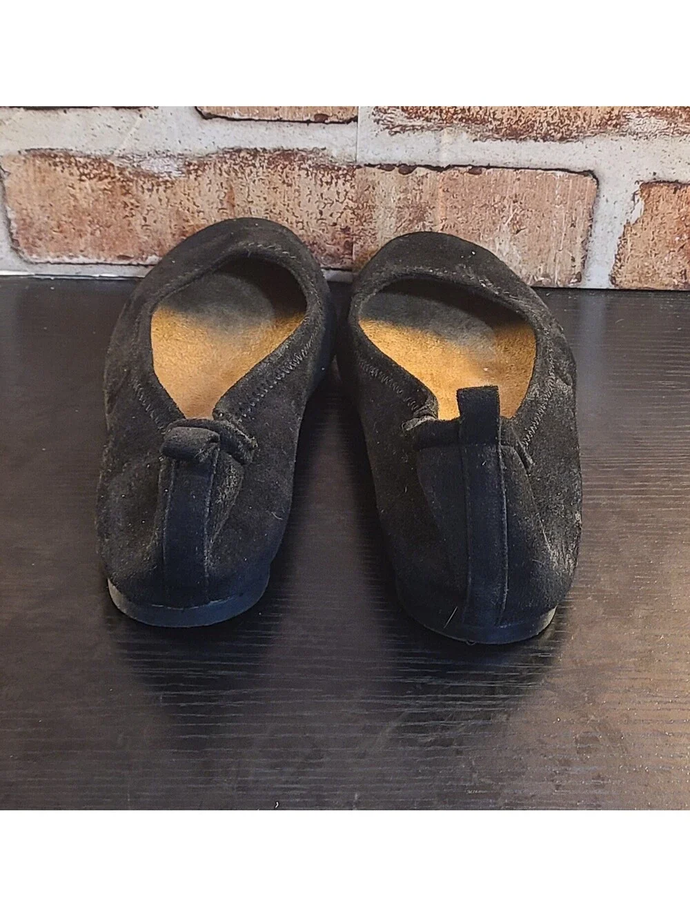 Vtg Zara Faux Suede Scrunch Ballet Flat Womens Sz 7.5 Round Toe Slip On Loafers